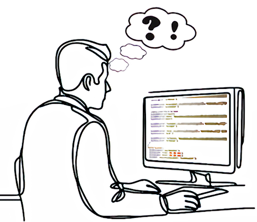 Projektentwickler bei der Arbeit